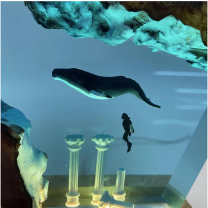 Whale Resin Lamp