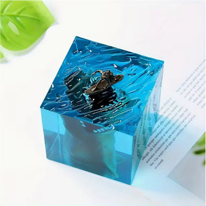 Shark Surfing Resin Lamp