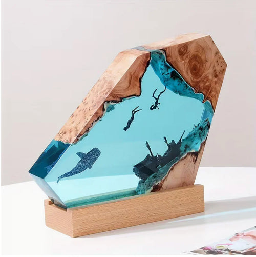 Pirate Ship Resin Lamp
