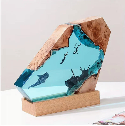 Pirate Ship Resin Lamp
