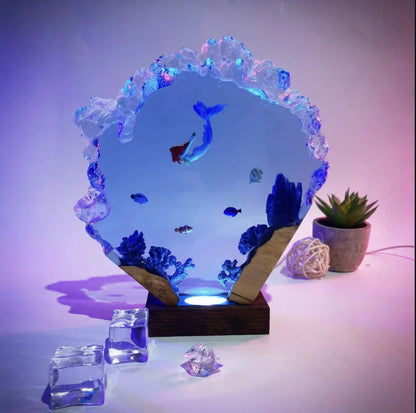 The little mermaid Resin Lamp