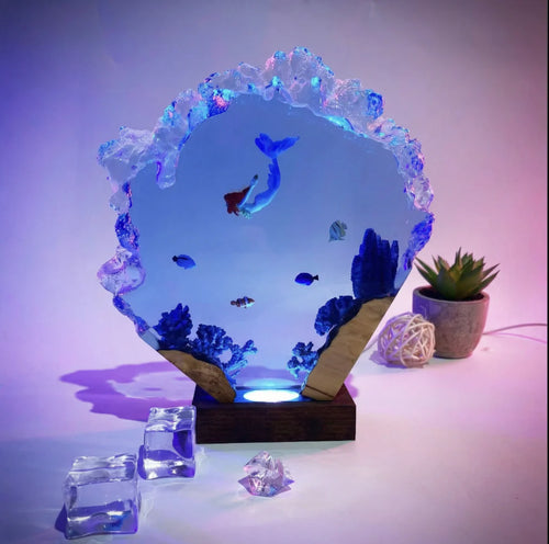 The little mermaid Resin Lamp