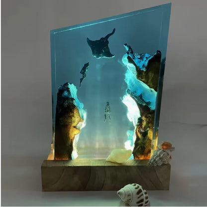 Batfish Resin Lamp